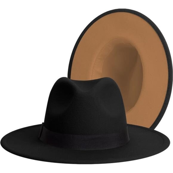 Accessories - Wide Brim Fedora Hats for Women & Men Classic Dress Panama Hat Adjustable Felt